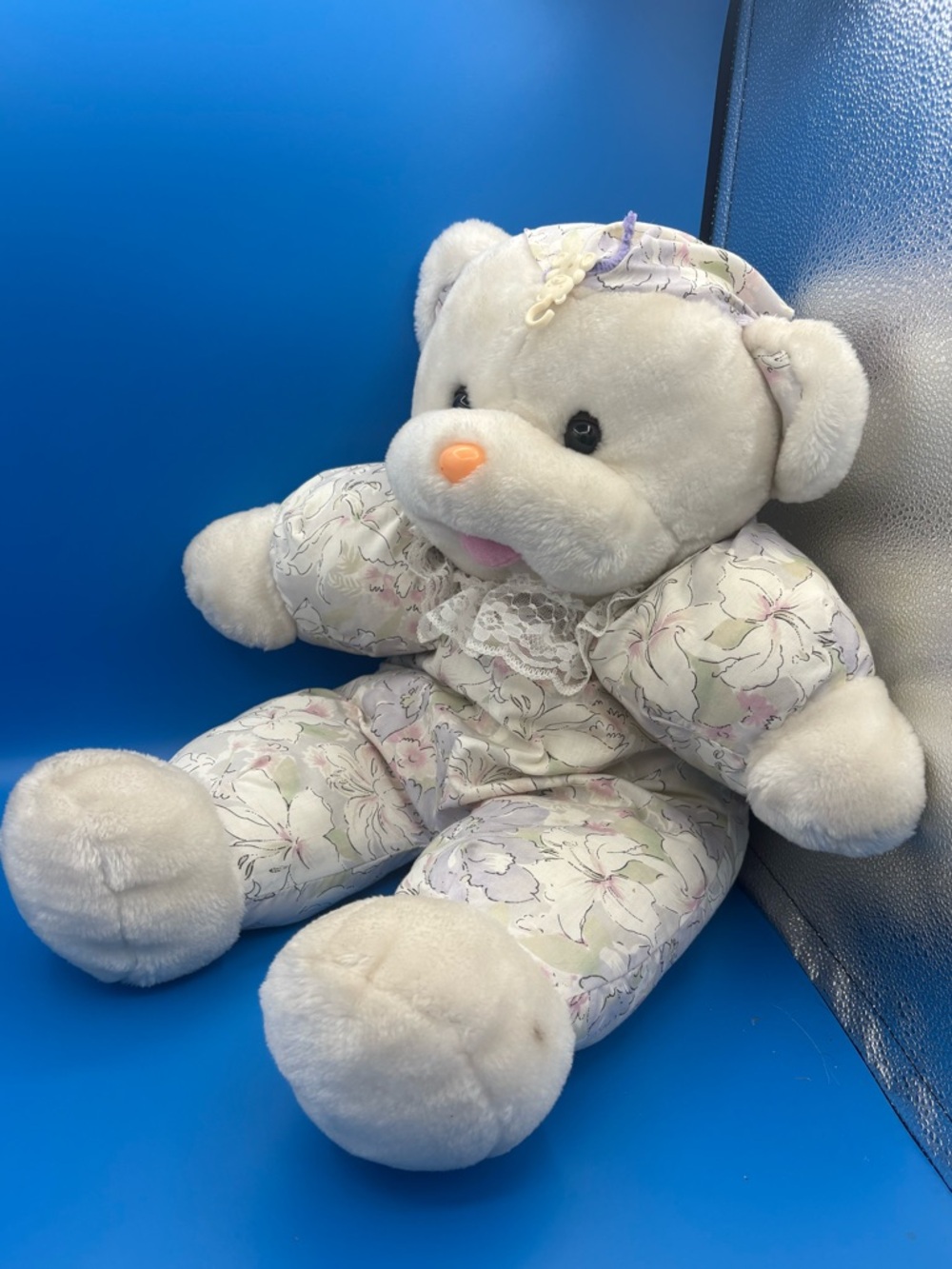 Large vintage Bear by Best Made Toys (Toronto ) Floral Pajama Bear